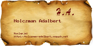 Holczman Adalbert névjegykártya